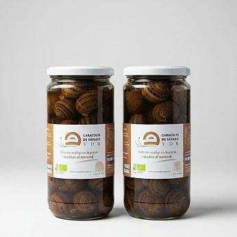 Pack 2 botes de Caracoles cocidos al natural, 720 ml.