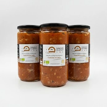 Pack 3 botes de caracoles en salsa, 720 ml.