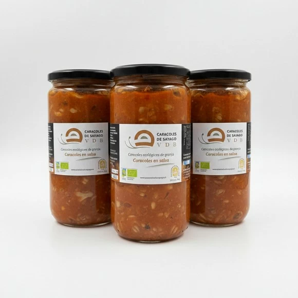 Pack 3 botes de caracoles en salsa, 720 ml.