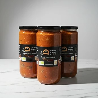 Pack 3 botes de caracoles en salsa picante, 720 ml.